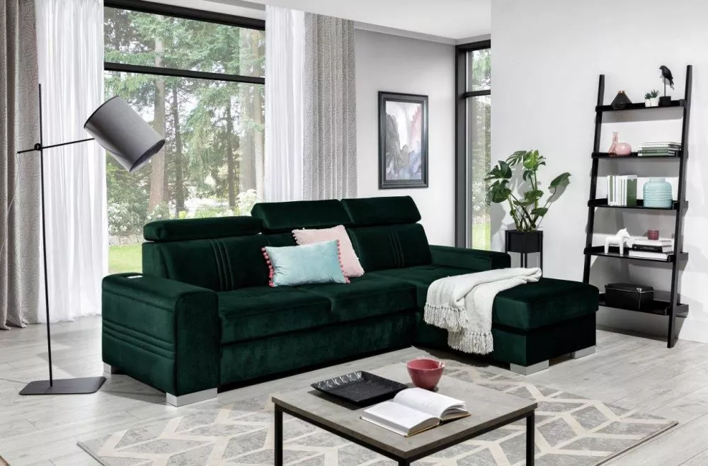 Dīvāns Lupo Mini Standard · Zaļš · 180 × 282 × 88 cm