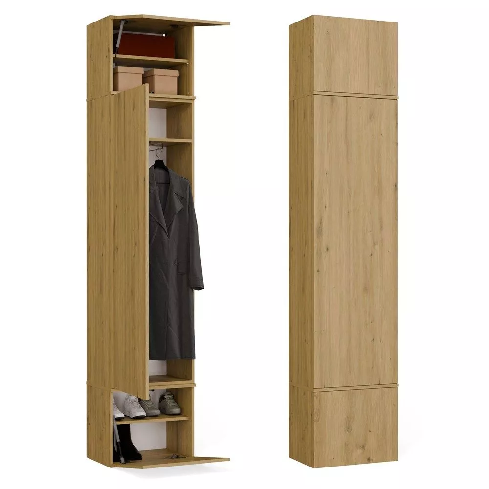 Skapis Haga 1SZ · Ozols artisan · 50 × 35 × 238 cm