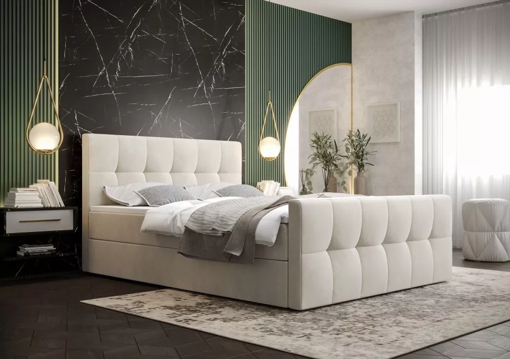Gulta Manhattan Comfort Boxspring Standard Guļamvietas platums: 160 cm, Guļamvietas garums: 200 cm, · Gaišais krēms · 16