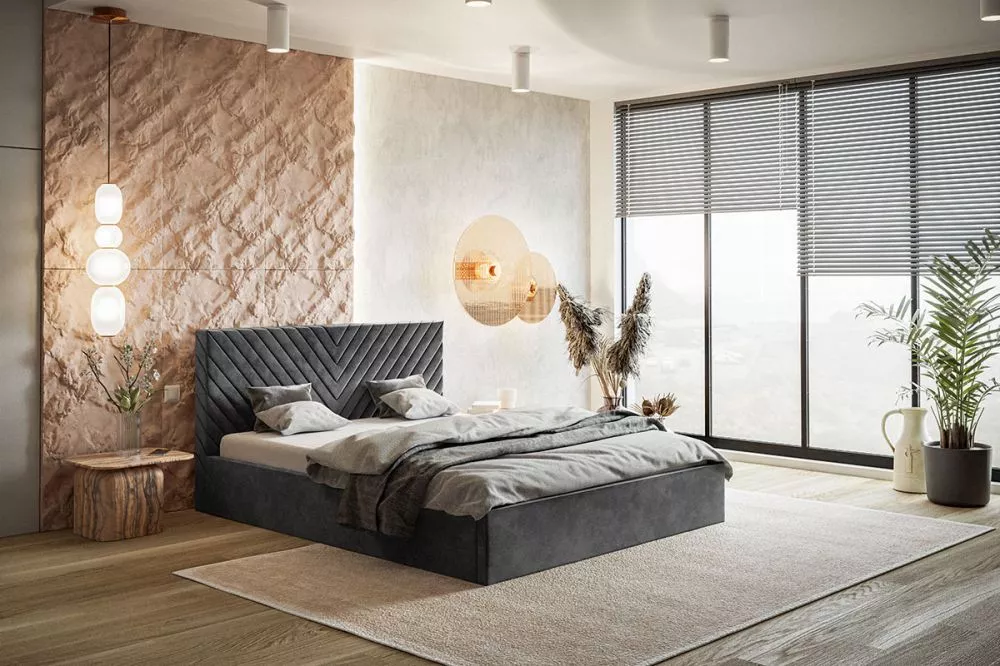 Gulta Gold 8 standard ar stelāžu Guļamvietas platums: 160 cm, Guļamvietas garums: 200 cm, stelāžas tips: koka, · Tumši p