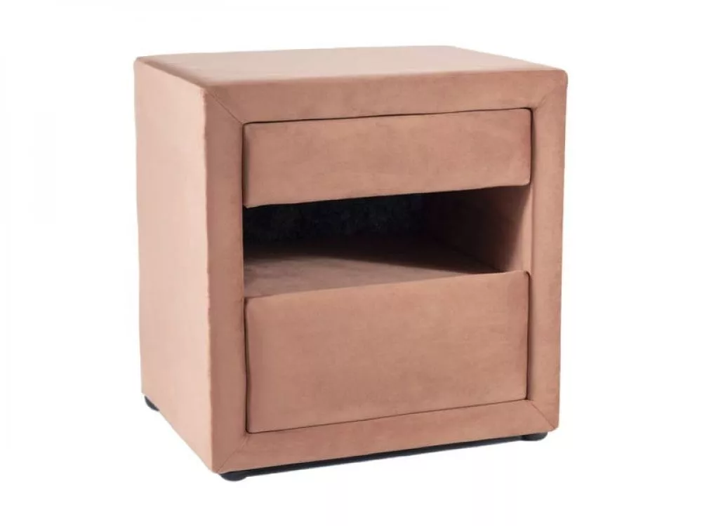 Naktsgaldiņš ET-003 Velvet · Rozā · 52 × 41 × 54 cm