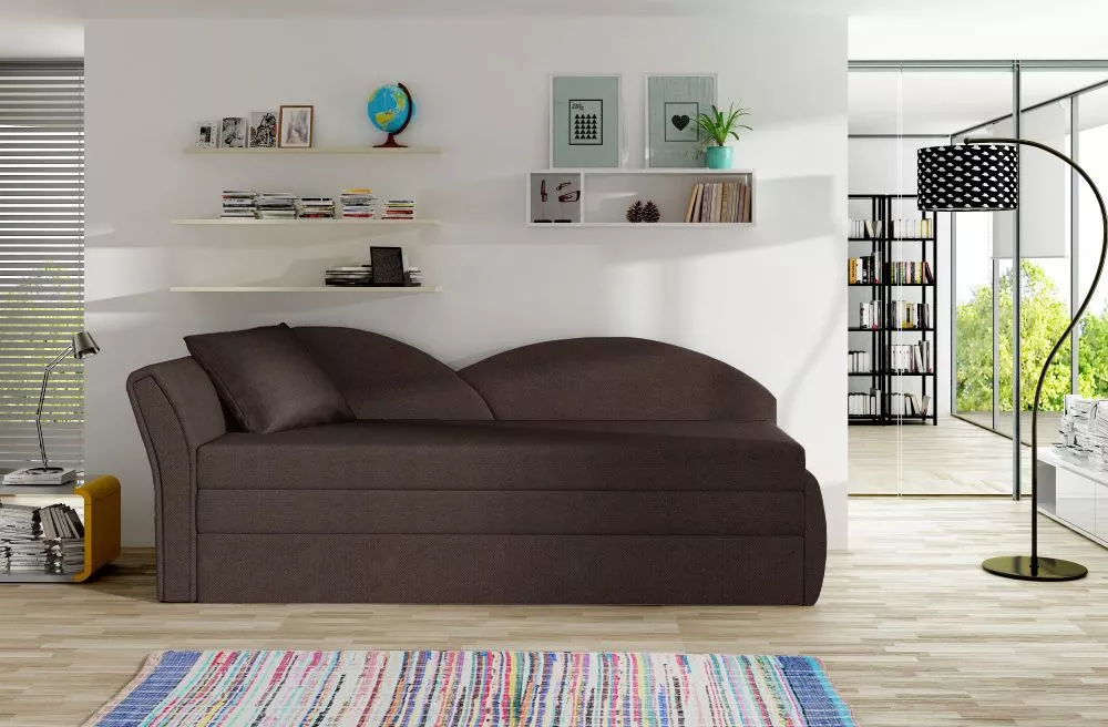 Dīvāns Aga Classic standard · Tumši brūns · 80 × 218 × 77 cm