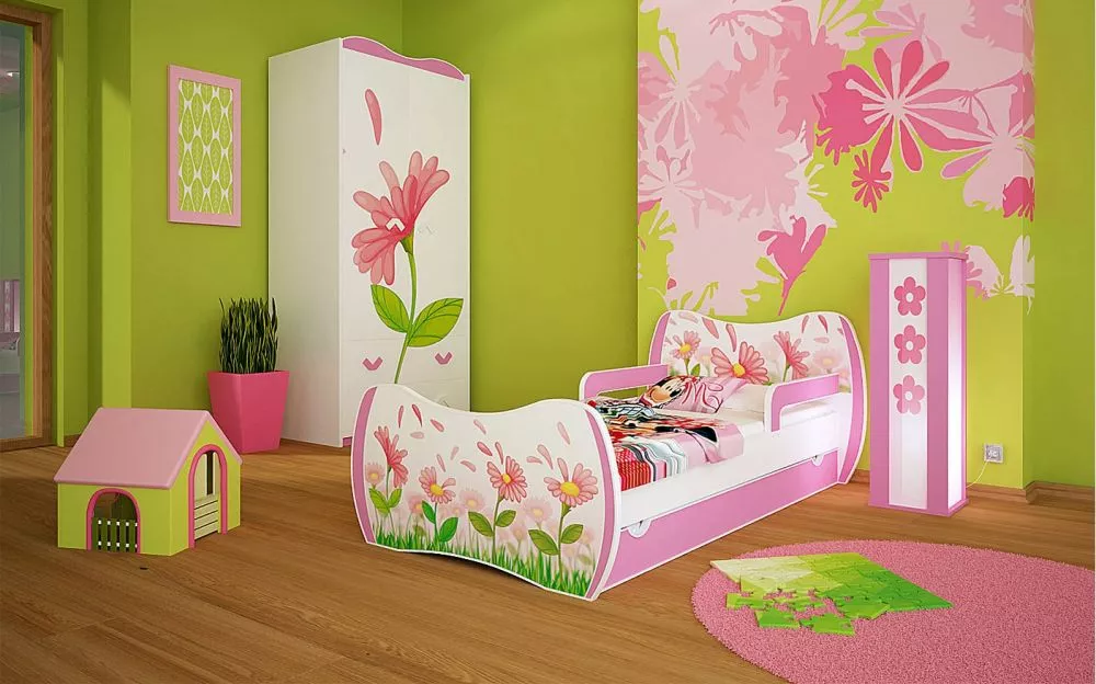 Bērnu gulta Dream L02 140x70 DM16 ar stelāžu Guļamvietas platums: 70 cm, Guļamvietas garums: 140 cm, · 94 × 144 × 71 cm