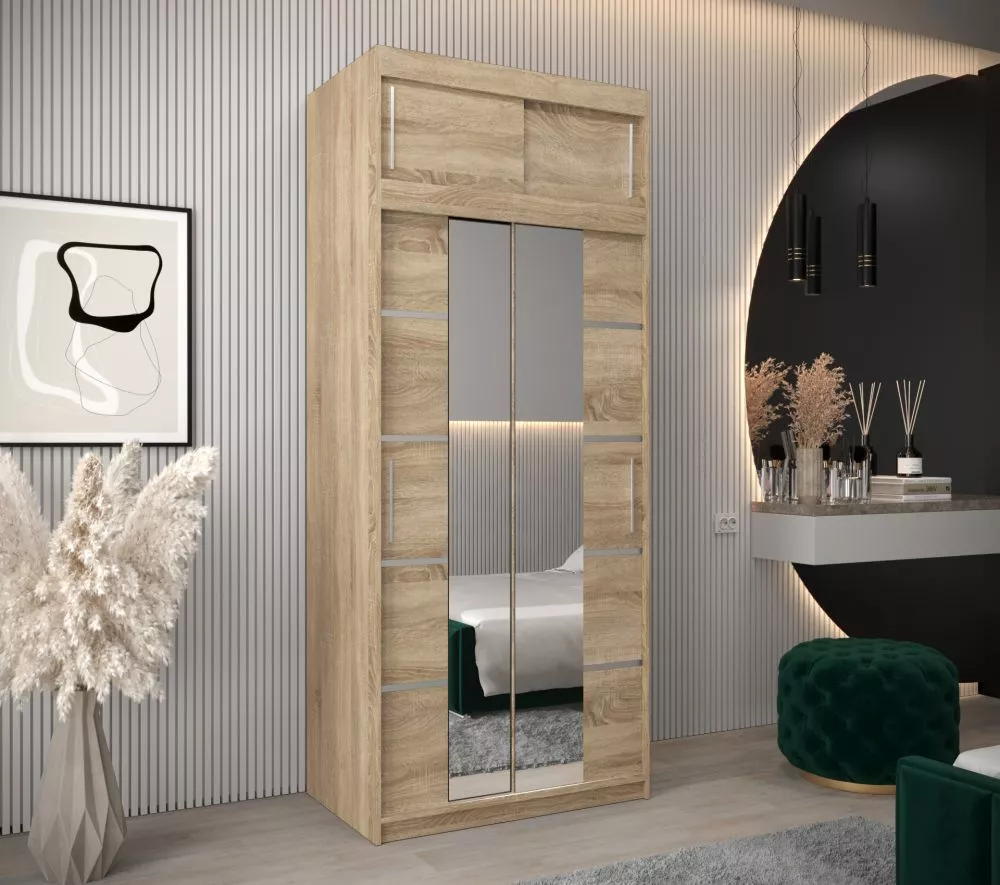 Skapis Verona 4 Premium · Sonoma · 100 × 62 × 240 cm