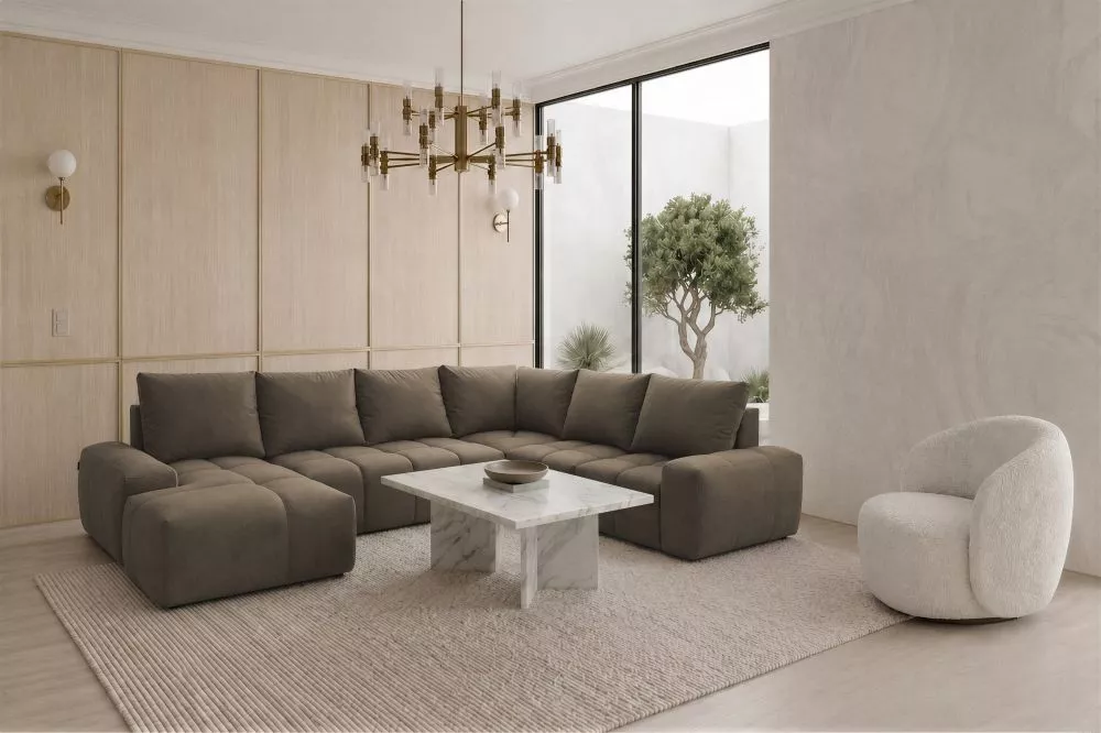 Dīvāns Marcelo 8 Standard · Brūns · 255 × 324 × 83 cm