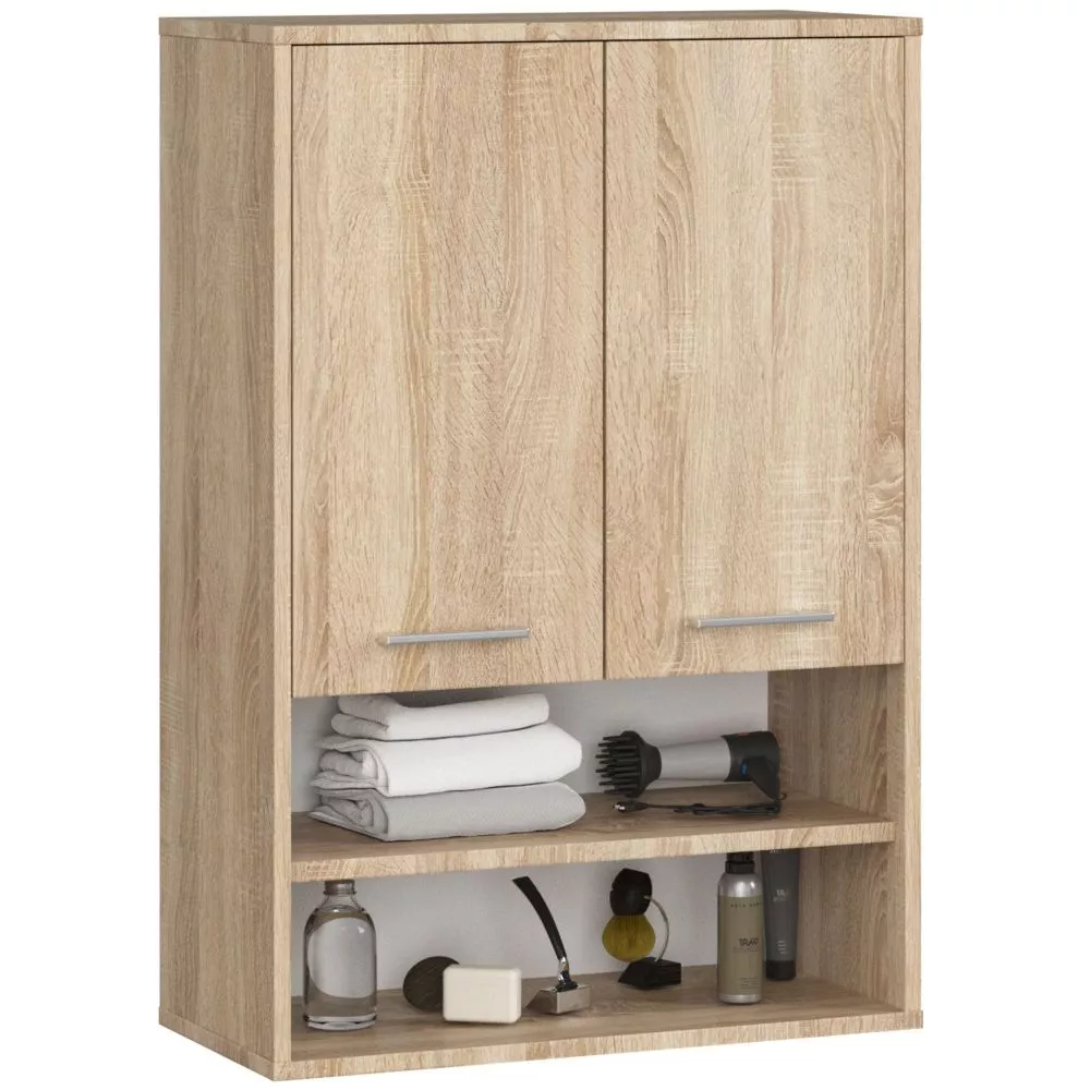 Vannas istabas skapītis Fin 2D4P · Sonoma · 64.2 × 93.6 × 30.5 cm