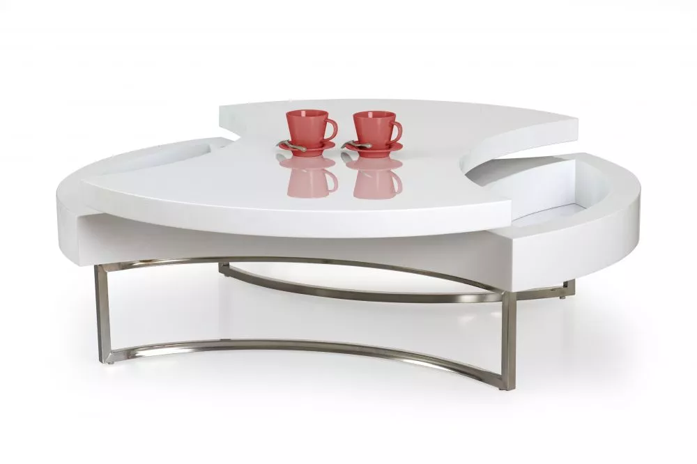 Žurnālgalds Aurea H · Balts · 115 × 80 × 38 cm