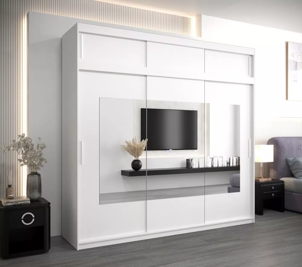 Skapis Torino SZ Premium · Balts · 250 × 62 × 240 cm
