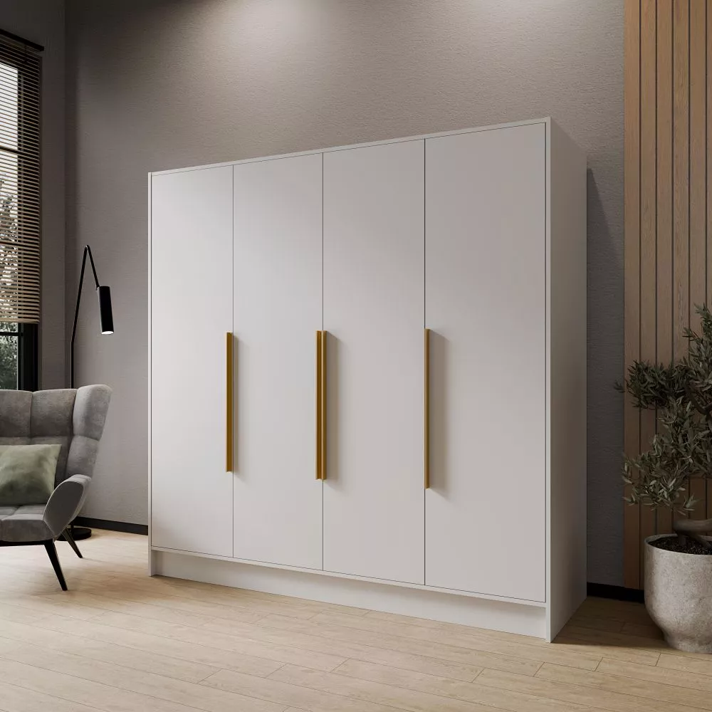 Skapis Porto 200 · Balts · 200 × 51 × 200 cm