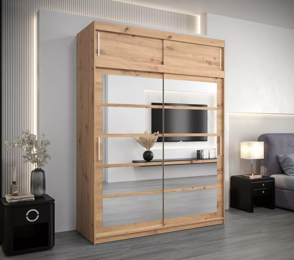 Skapis Roma 2 Premium · Ozols artisan · 180 × 62 × 240 cm