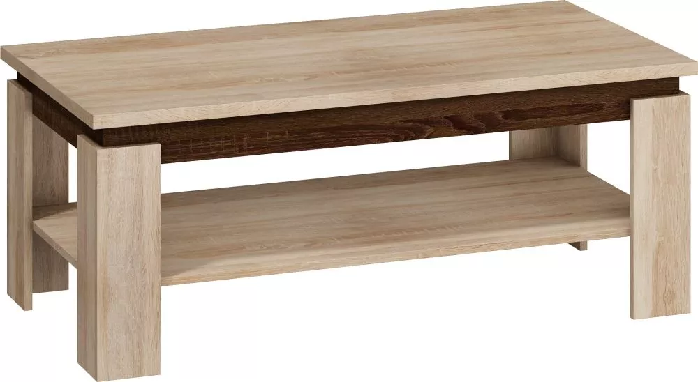 Žurnālgalds Beta Lawa Galda virsmas biezums: 2.5 cm, · Sonoma + šokolādes sonoma · 120 × 60 × 48 cm