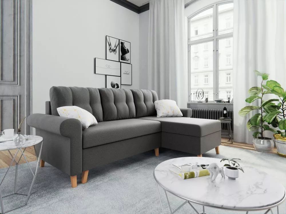 Dīvāns Oslo Comfort standard · Pelēks · 146 × 255 × 93 cm