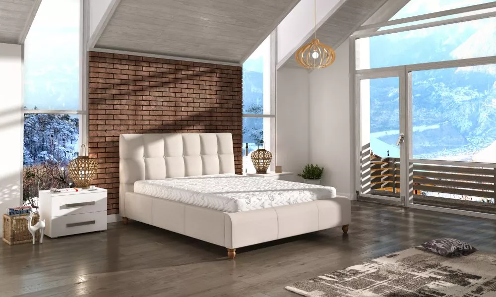 Gulta Aston Premium Standard ar stelāžu Guļamvietas platums: 140 cm, Guļamvietas garums: 200 cm, stelāžas tips: metāla, 