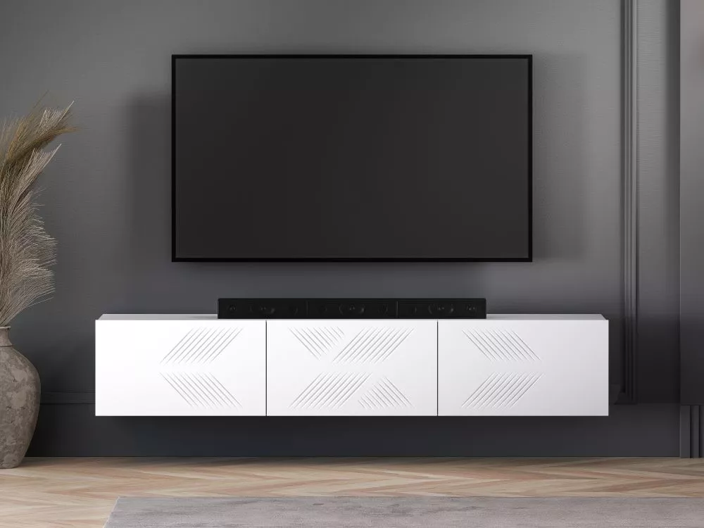 TV tumba Clearing 07 · Balts · 170 × 37 × 32 cm