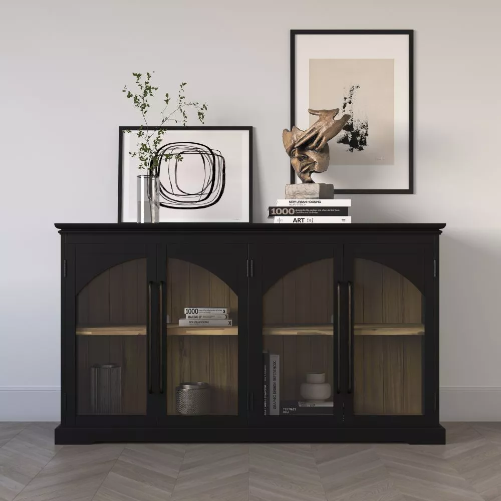 Kumode Avola AV2295-65 · Melns · 165 × 43 × 91.5 cm