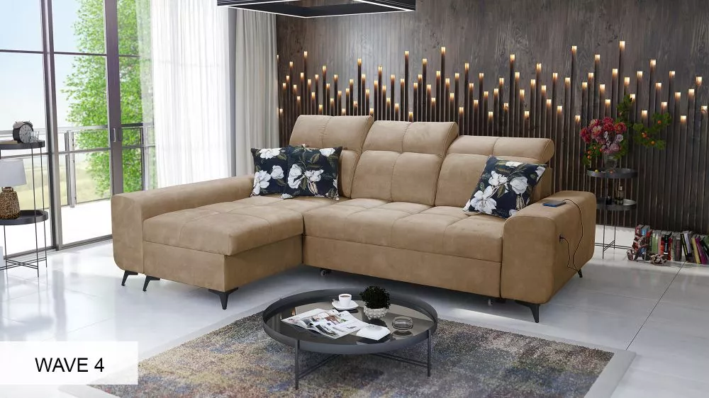 Dīvāns Golden 1 standard · Gaiši brūns · 173 × 257 × 85 cm