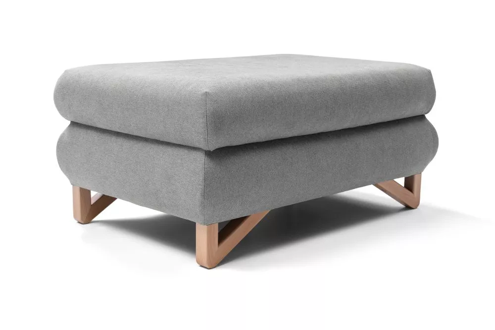 Pufs Avesta P standard Auduma numurs: Avra 16, · Pelēks · 95 × 43 × 63 cm