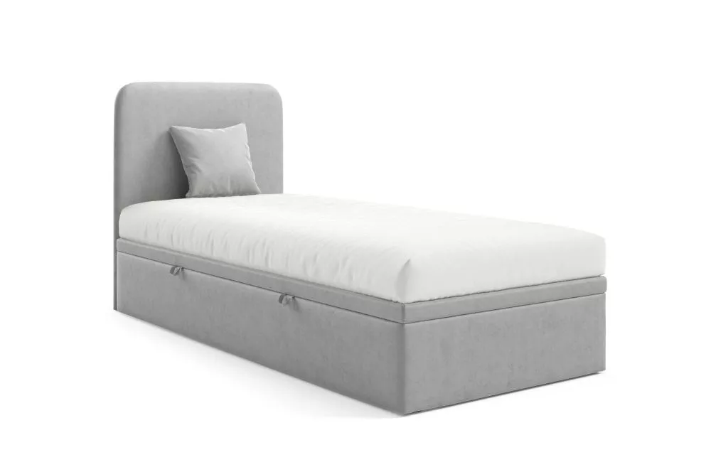 Gulta Otimo Mini R Boxspring Standard Guļamvietas platums: 80 cm, Guļamvietas garums: 200 cm, · Pelēks · 82 × 208 × 103 
