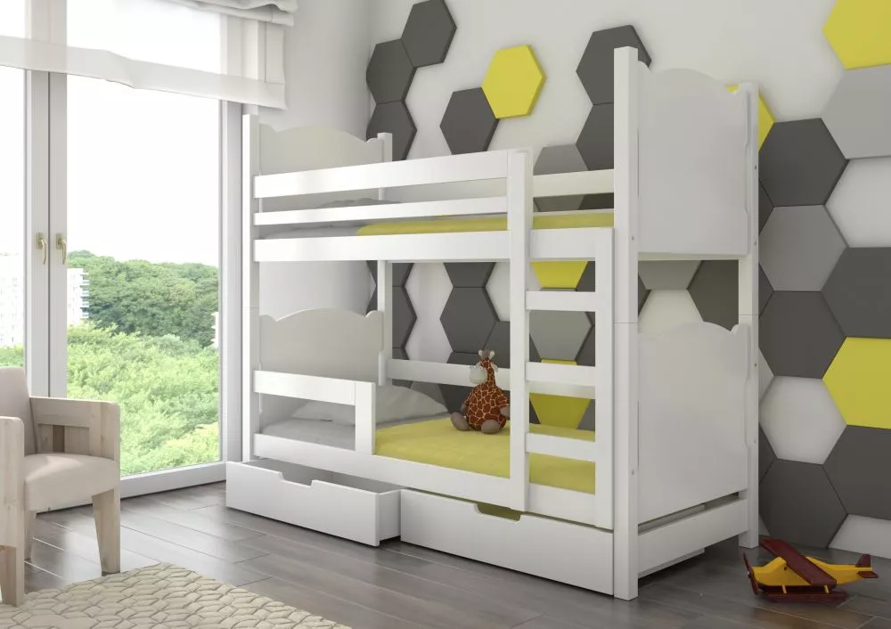 Bērnu gulta Maraba ar stelāžām Guļamvietas platums: 75 cm, Guļamvietas garums: 180 cm, · 81 × 188 × 160 cm