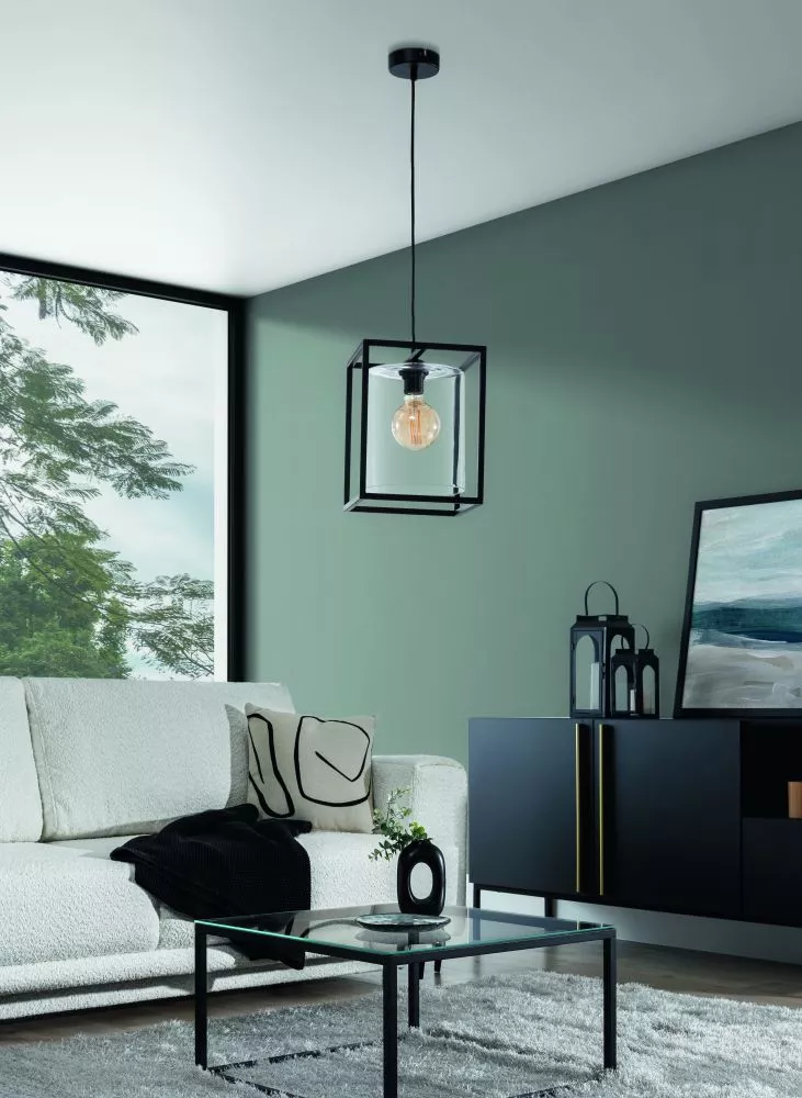 Lampa Quadratus veids: piekaramā, · Melns · 23 × 23 × 120 cm