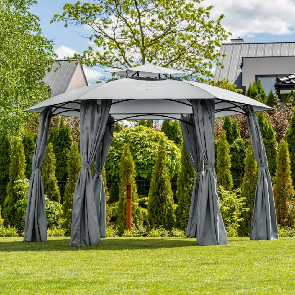 Dārza paviljons Gavi 2 Materiāls: tērauds + poliesters, · Grafīts · 270 cm