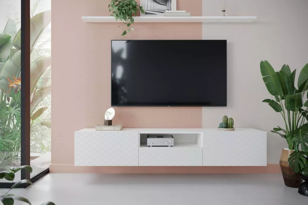 TV tumba Scalia RTV 190 2K1SZ · Balts · 190 × 42 × 34 cm