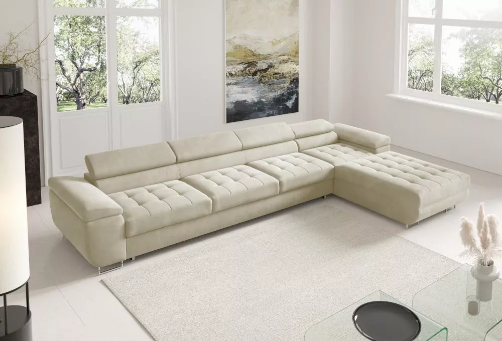 Dīvāns Corner 272 XL standard · Krēms · 200 × 335 × 90 cm