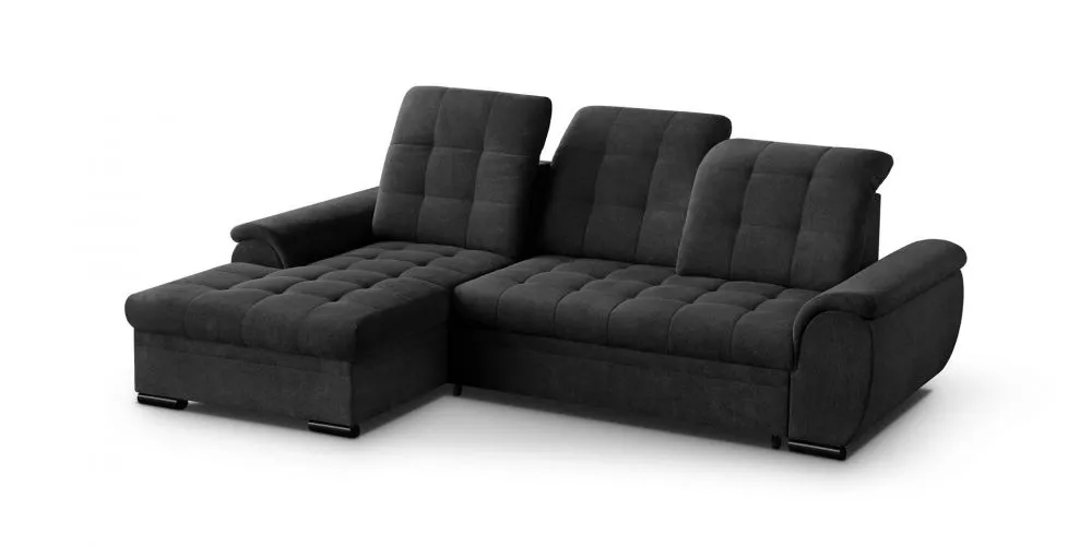 Dīvāns Bergamo Mini New Standard · Tumši pelēks · 164 × 260 × 89 cm