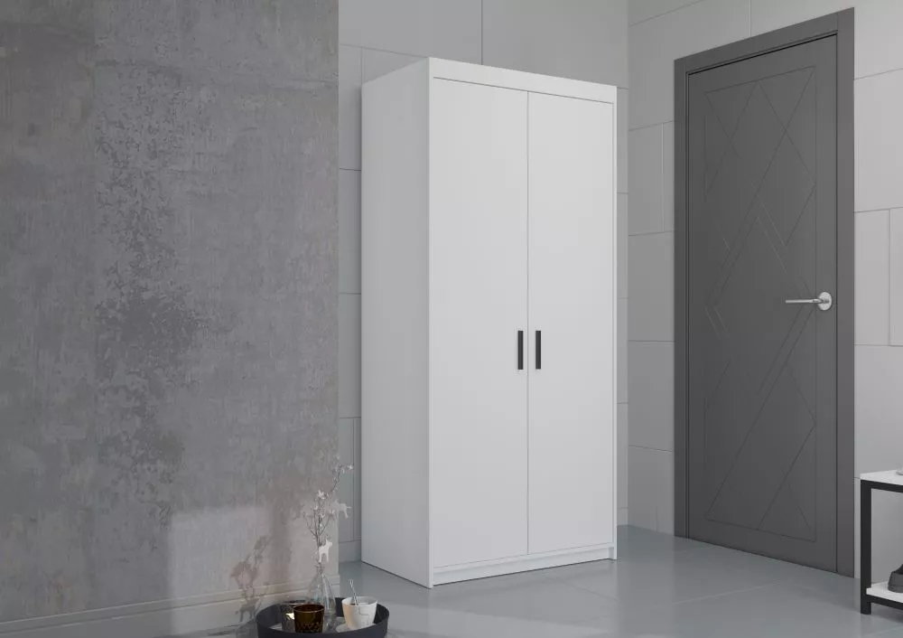 Skapis Elena 2D · Balts · 89.7 × 53 × 190.5 cm