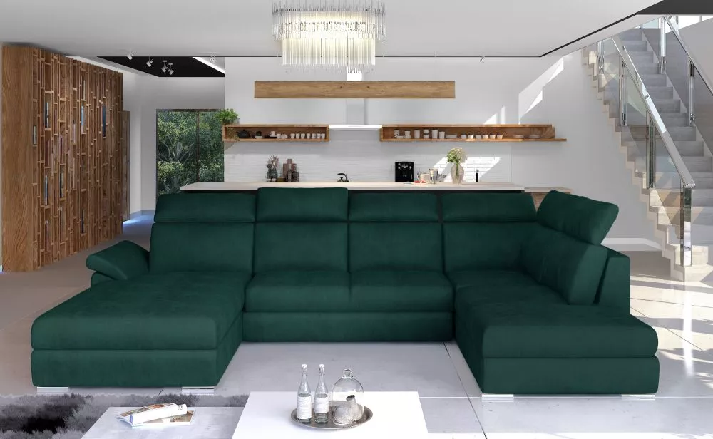 Dīvāns Evanell Premium standard · Zaļš · 216 × 330 × 102 cm