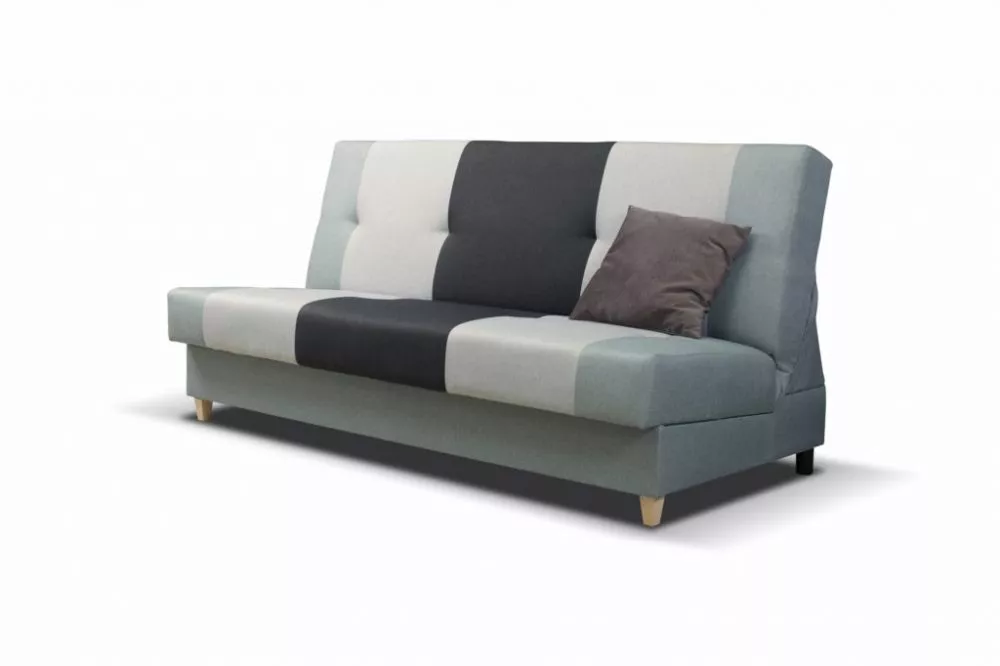 Dīvāns Twist Standard · Melns + piparmētru · 90 × 192 × 95 cm