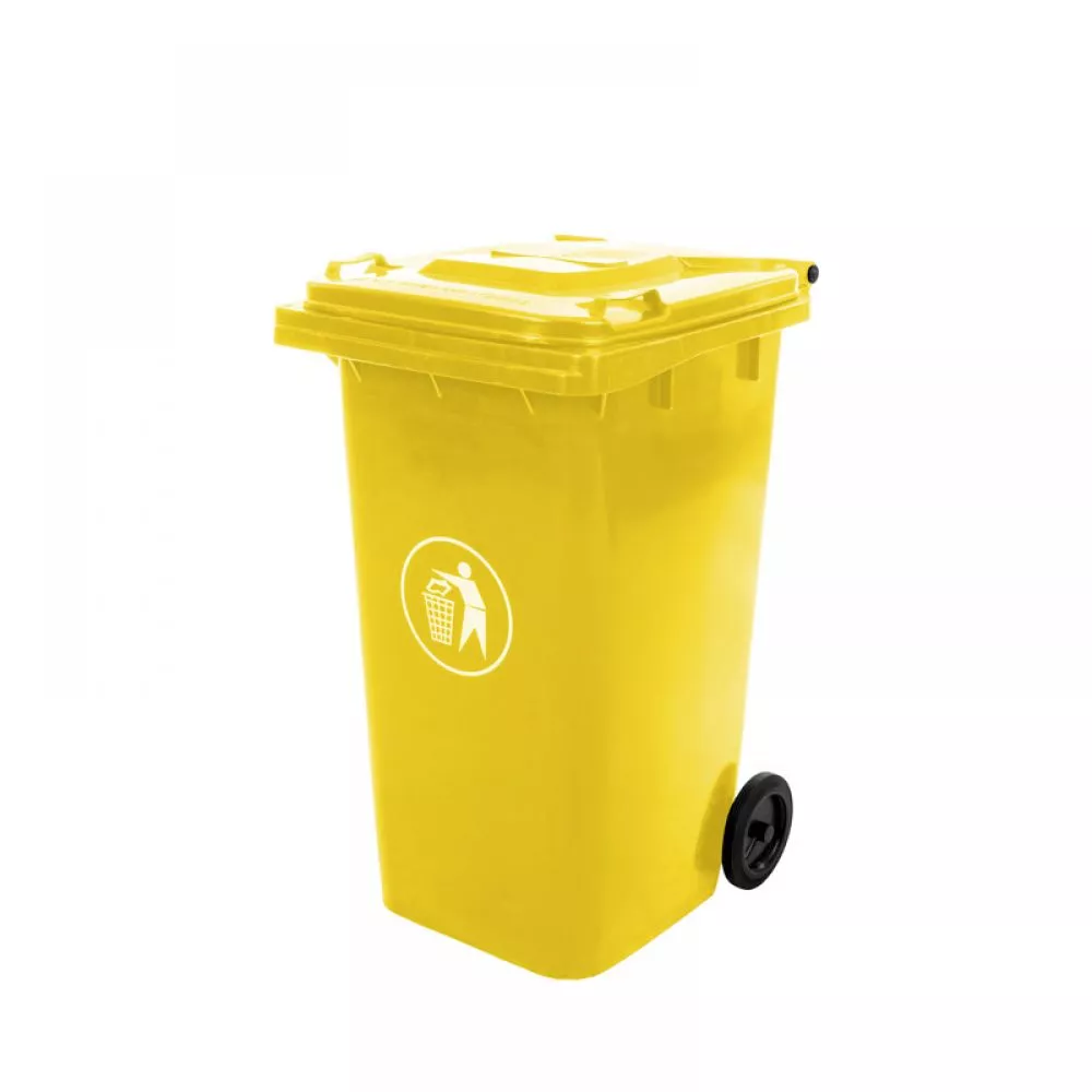 Sadzīves atkritumu konteineris Container 240L · Dzeltens · 101 × 58 × 73 cm
