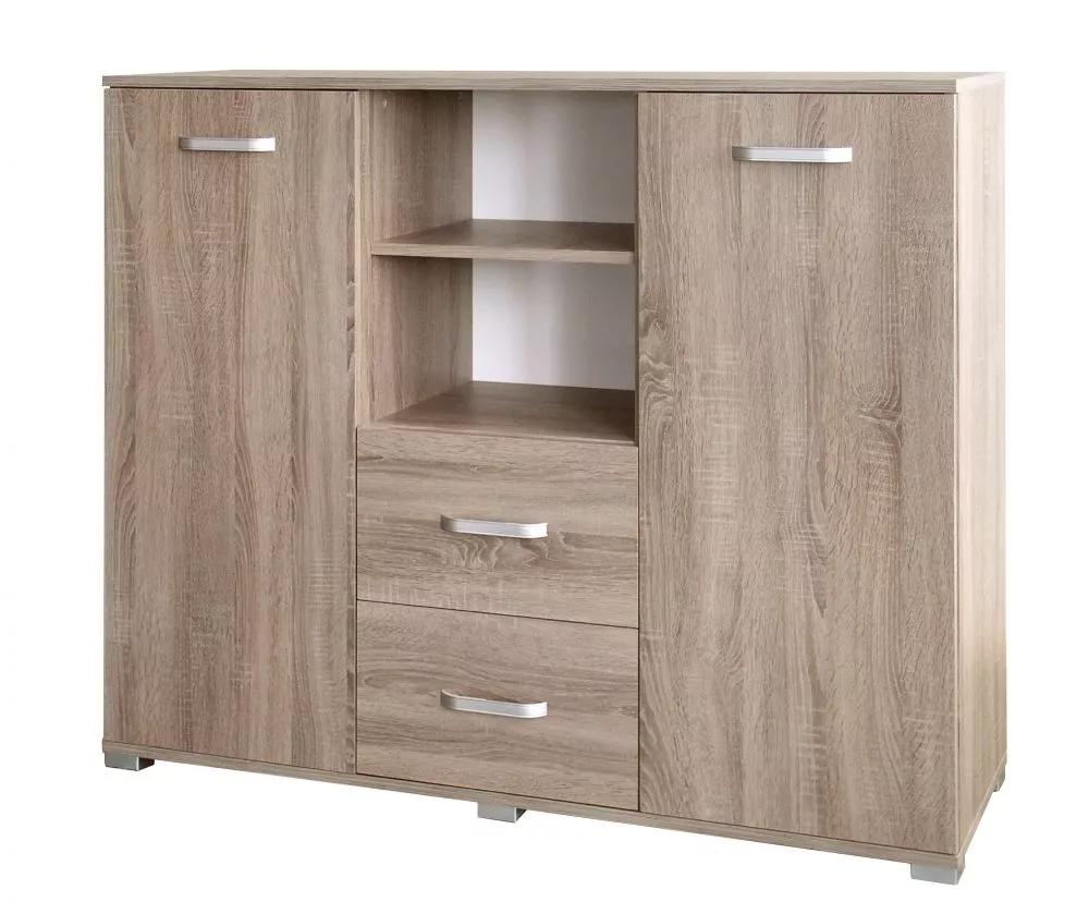 Kumode California KA-K2 · Trifeļu ozols · 130 × 40 × 113 cm