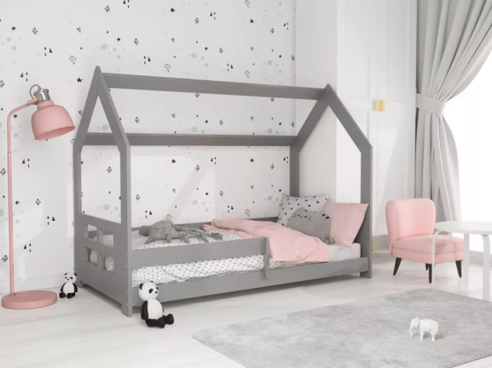 Bērnu gulta Domek D5-D ar stelāžu Guļamvietas platums: 80 cm, Guļamvietas garums: 160 cm, · 87 × 164 × 124 cm