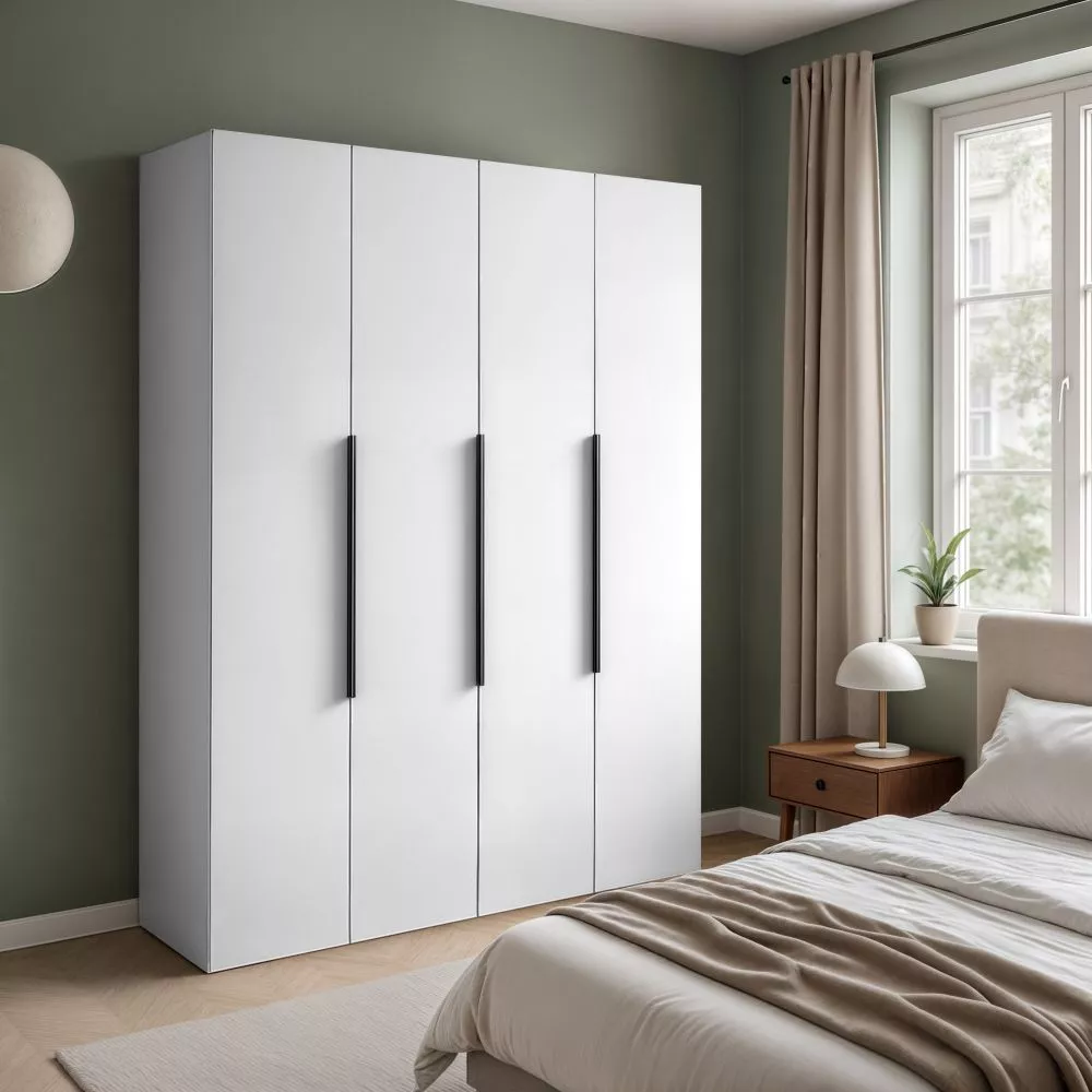 Skapis Nicea 180 · Balts · 180 × 60 × 216 cm