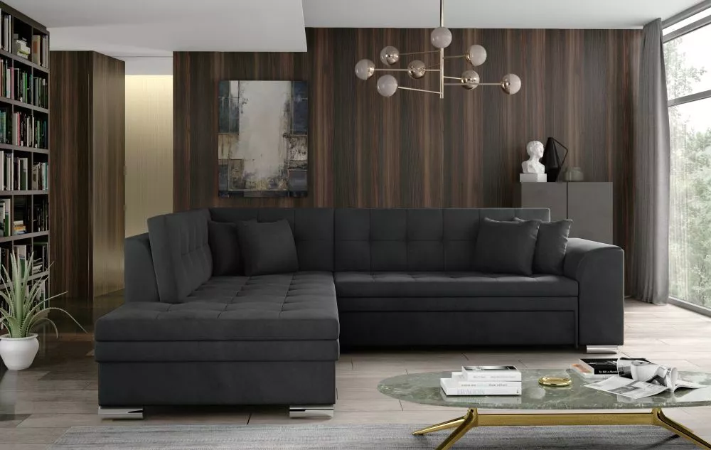 Dīvāns Pieretta Lux Standard · Grafīts · 205 × 260 × 80 cm