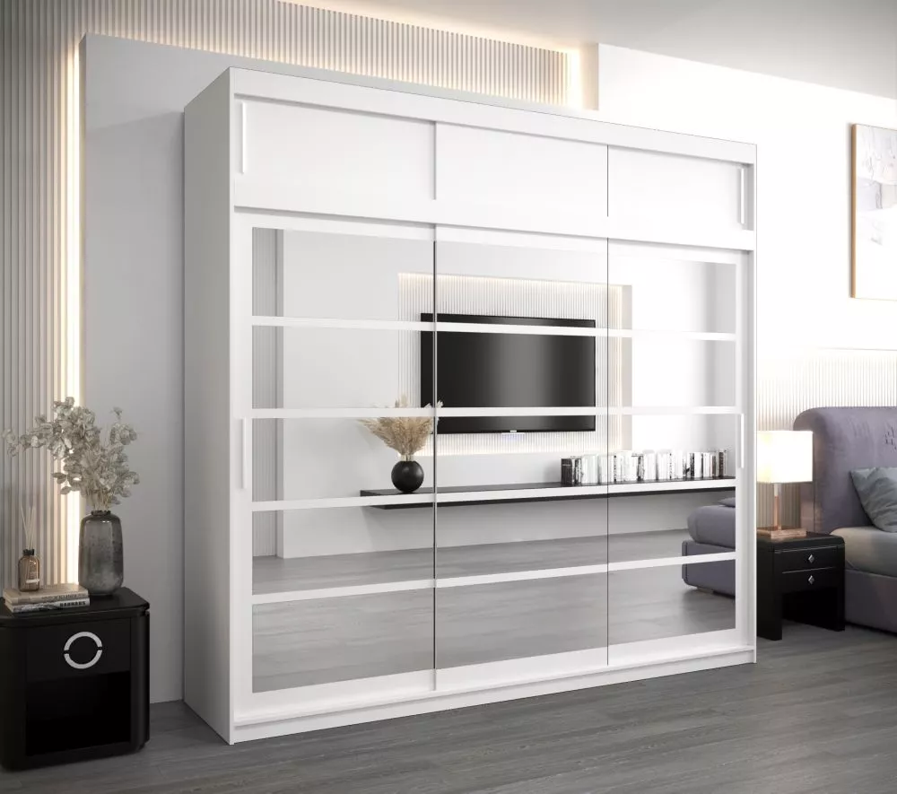 Skapis Roma 2 Premium · Balts · 250 × 62 × 240 cm