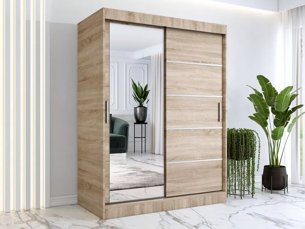 Skapis Ralf Mirror · Sonoma · 150 × 60 × 200 cm