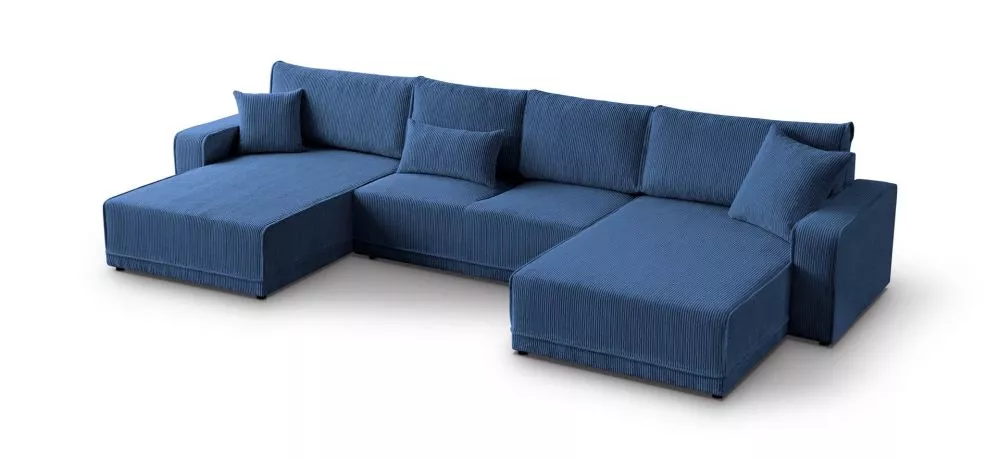Dīvāns Primo U Comfort standard · Zils · 185 × 390 × 86 cm