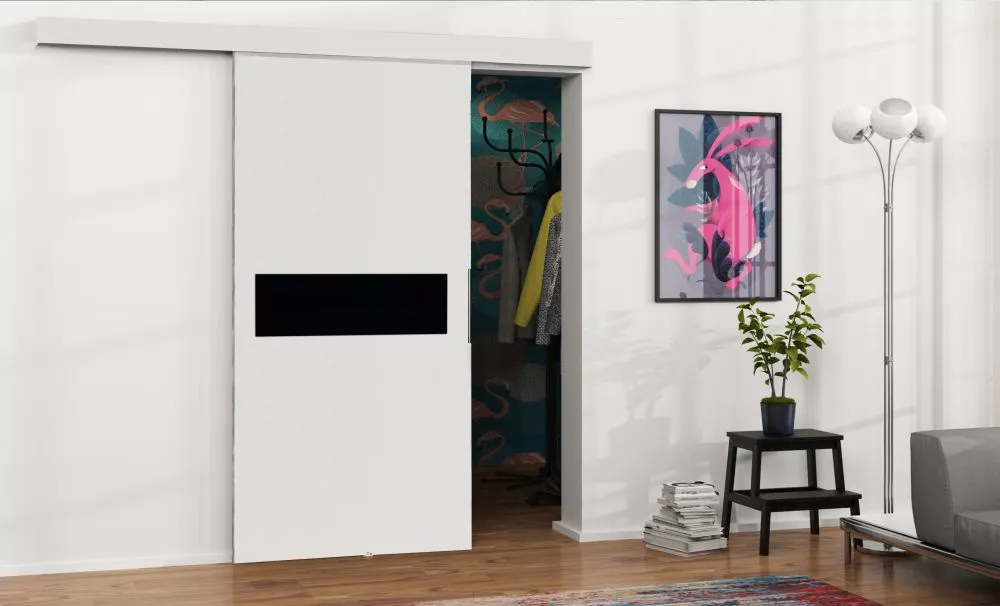 Bīdāmās durvis Malibu M-4 · Balts · 96 × 205 cm