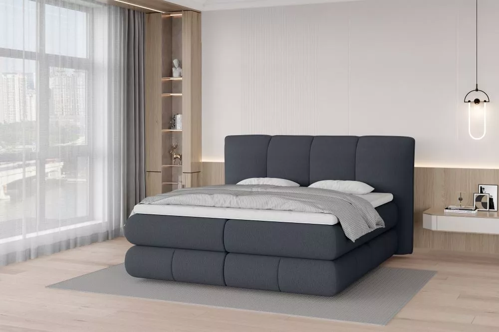 Gulta Alberto Boxspring Guļamvietas platums: 160 cm, Guļamvietas garums: 200 cm, · 192 × 228 × 117 cm