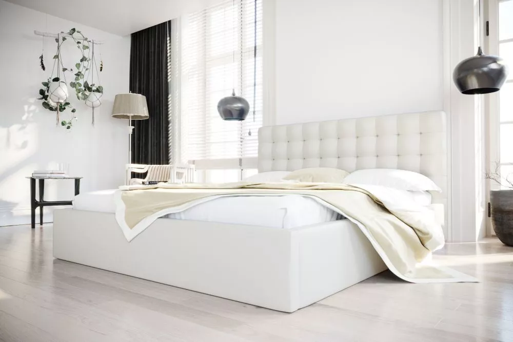 Gulta Loft Standard ar stelāžu Guļamvietas platums: 180 cm, Guļamvietas garums: 200 cm, stelāžas tips: koka, · Balts · 1