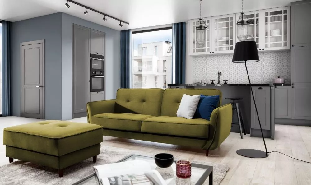 Dīvāns Bellis Premium Standard · Olīvu · 90 × 220 × 83 cm