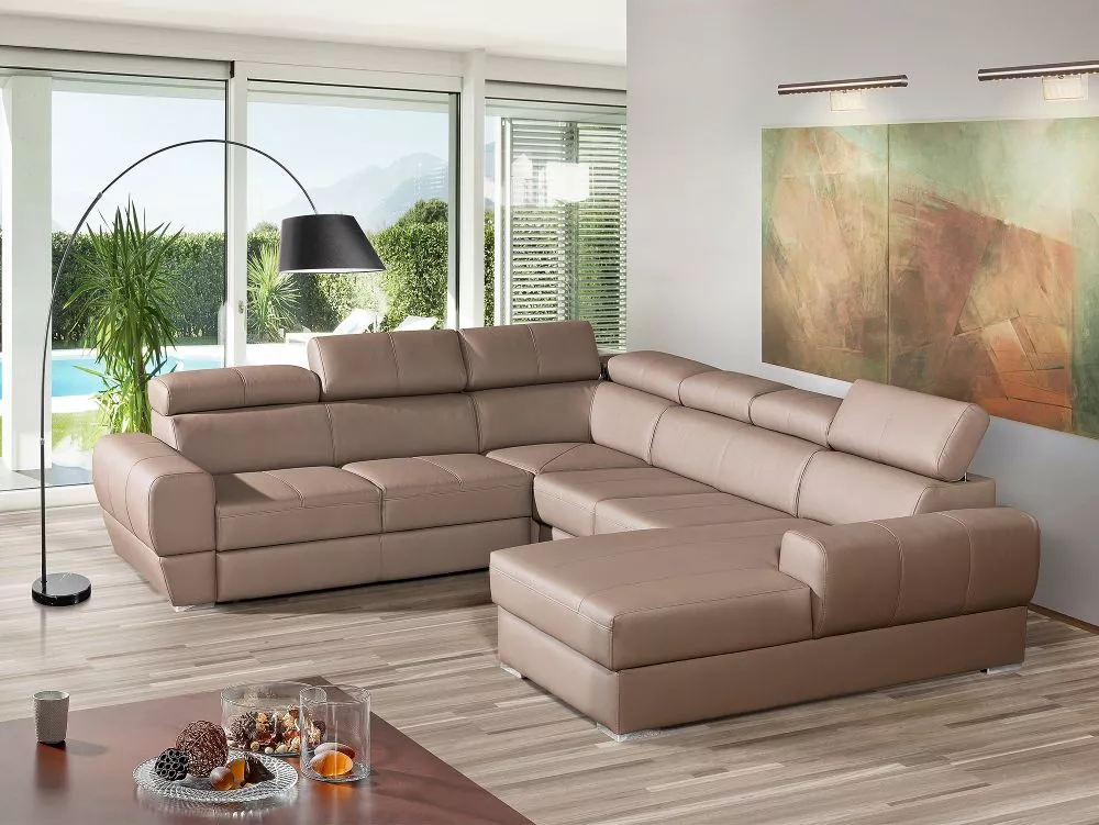 Dīvāns Vento 3 standard · Kapučino · 255 × 302 × 80 cm