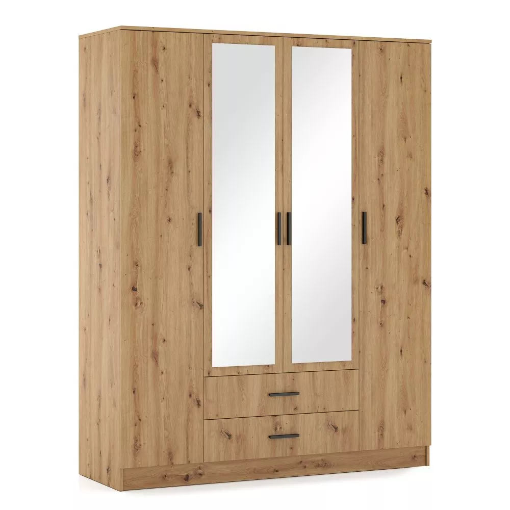 Skapis Romek ar spoguli · Ozols artisan · 160 × 52 × 205 cm