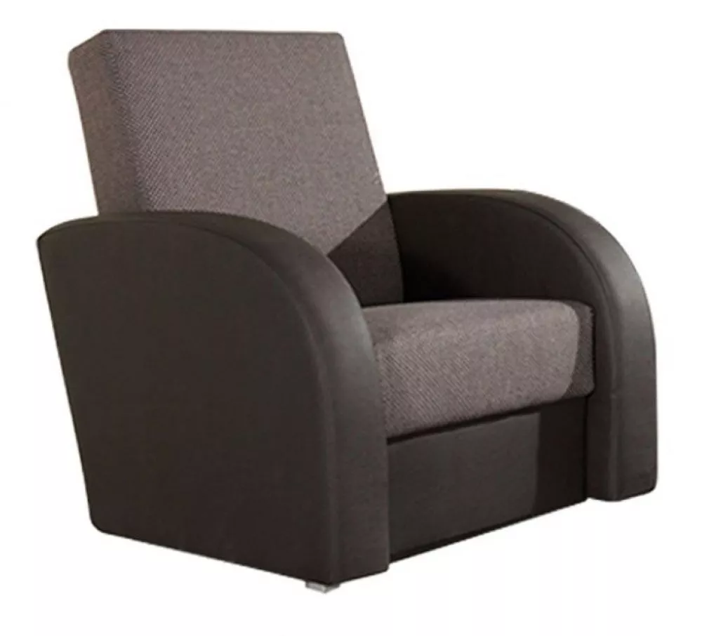 Mīksts krēsls Kwadrat 2 1S Standard Sēdvietas dziļums: 47 cm, · Pelēks + tumši brūns · 78 × 83 × 90 cm