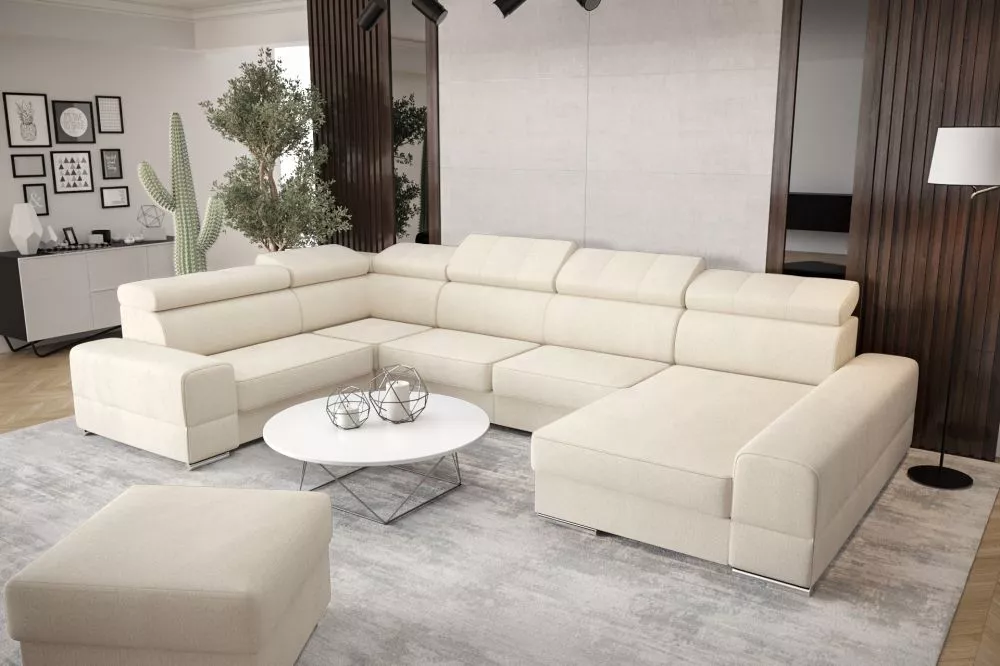 Dīvāns Royal Max 2 standard · Gaiši bēšs · 230 × 375 × 79 cm