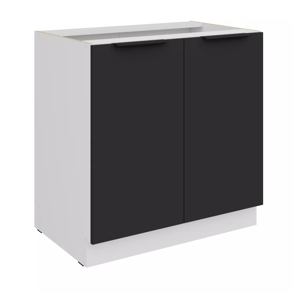 Virtuves skapis Aria Black 80 D 2F BB