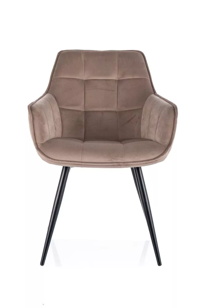 Krēsls Lilia Velvet · Tumši bēšs · 90 × 59 × 45 cm