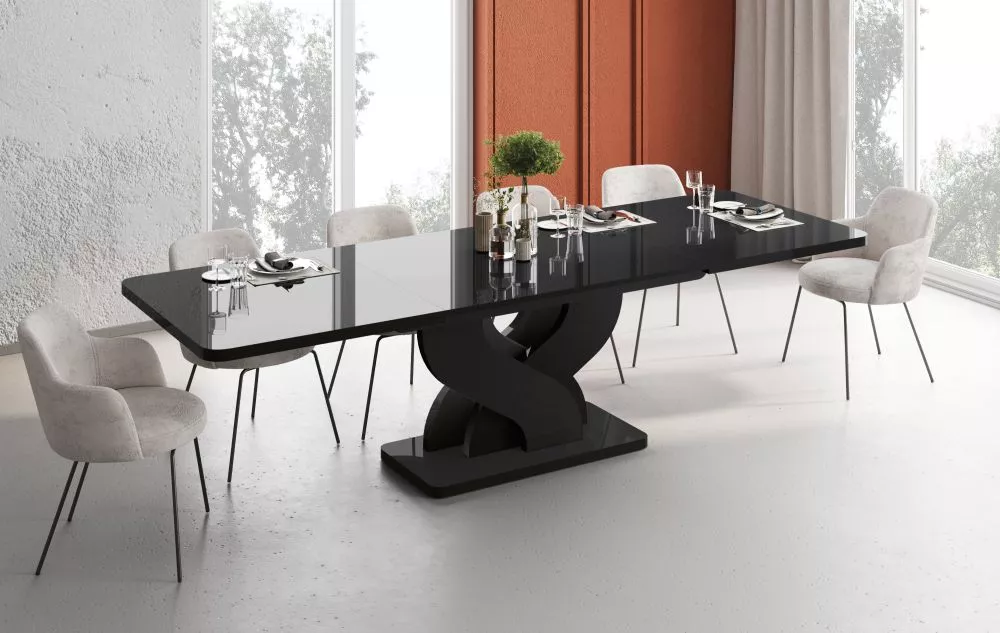 Galds Bellissima Gloss · Melns · 160 × 75 × 89 cm
